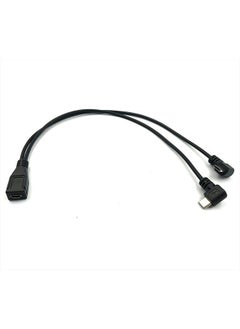 Duttek Micro USB Splitter Cable, Micro USB Splitter 1 to 2 Cable, Micro USB Female to Double 2 Micro USB Male Right Angle 90 Degree Converter High Speed Charging Cable Cord 25CM/10 Inch  - Image 3