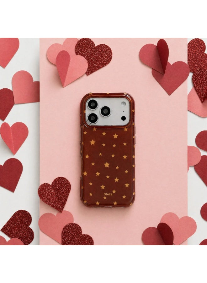 iPhone 17 Pro Case, Glossy Star Pattern Phone Case with Protective Back Cover, Lightweight Shockproof Case with Raised Camera Edge for Apple iPhone 17 Pro - Image 1