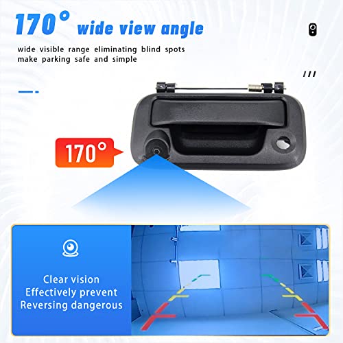 FEXON Rear View Backup Tailgate Handle and Reverse Parking Camera Compatible with Ford F150 2005-2014 F250 F350 F450 F550 2008-2016 - Image 3