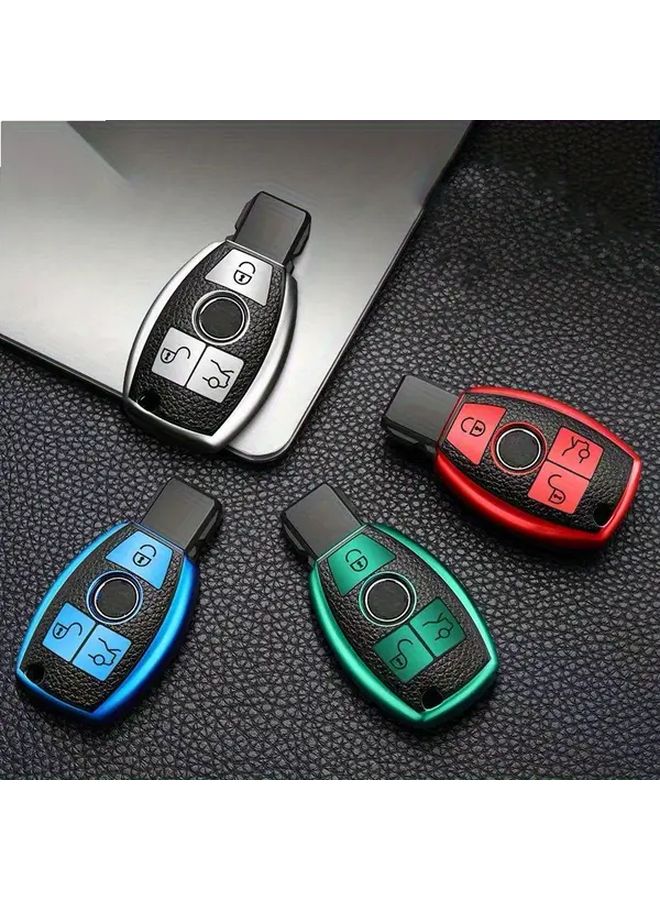 غطاء مفتاح السيارة الفضي من نوع ميرسيدس لفئات A B C E GLC CLA - Image 5
