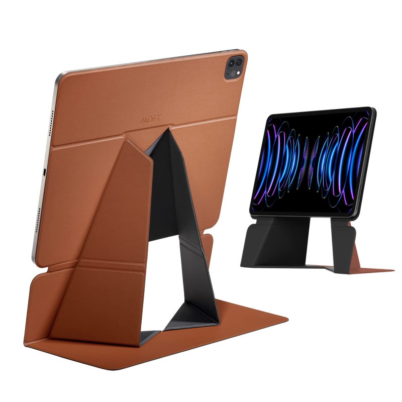 MOFT Tablet Case Compatible with Pro 12.9 in(4th/5th/6th Generation) Snap Float Folio Stand Scratch & Discolor Resistant, Light and Portable Tablet Stand (Brown) - Image 1