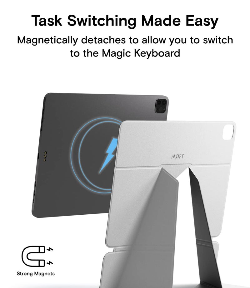 MOFT Tablet Case Compatible with Pro 12.9 in(4th/5th/6th Generation) Snap Float Folio Stand Scratch & Discolor Resistant, Light and Portable Tablet Stand (Brown) - Image 4