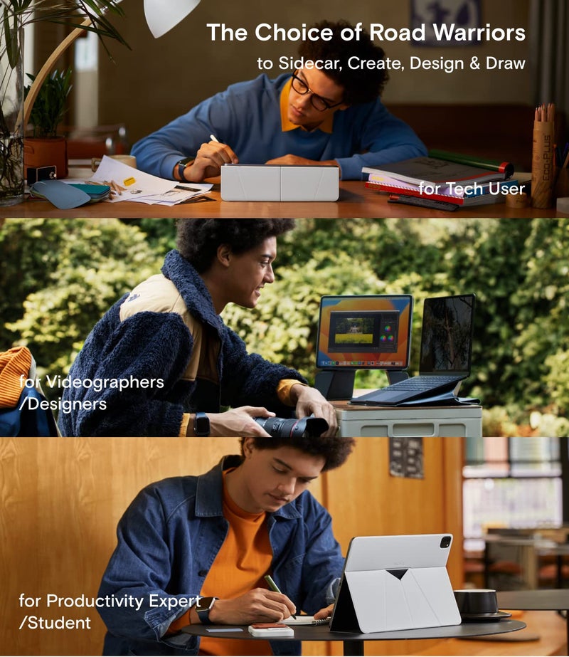 MOFT Tablet Case Compatible with Pro 12.9 in(4th/5th/6th Generation) Snap Float Folio Stand Scratch & Discolor Resistant, Light and Portable Tablet Stand (Brown) - Image 5