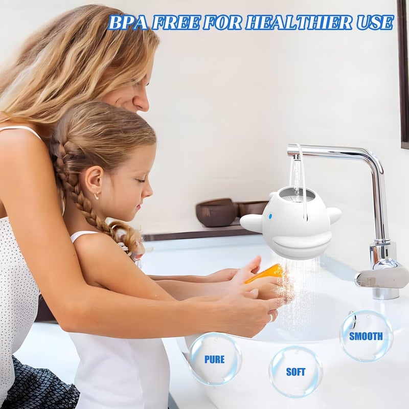 FEELSO فلتر مياه حنفية الحمام FEELSO 10 مراحل، خالٍ من BPA ويزيل الكلور، فلتر دش لصحة بشرة وشعر الأطفال - تصميم دولفين - Image 4