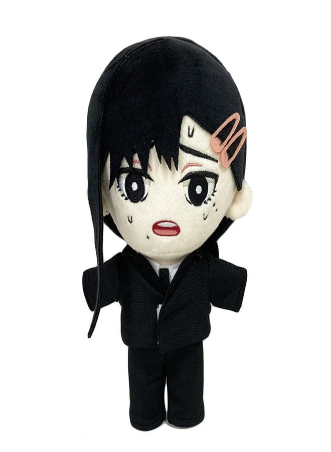 JCvCX Black Hair Girl with Short Pigtail Plush Toy Anime Figure Stuffed Plushies Soft Doll Pillow - Image 1