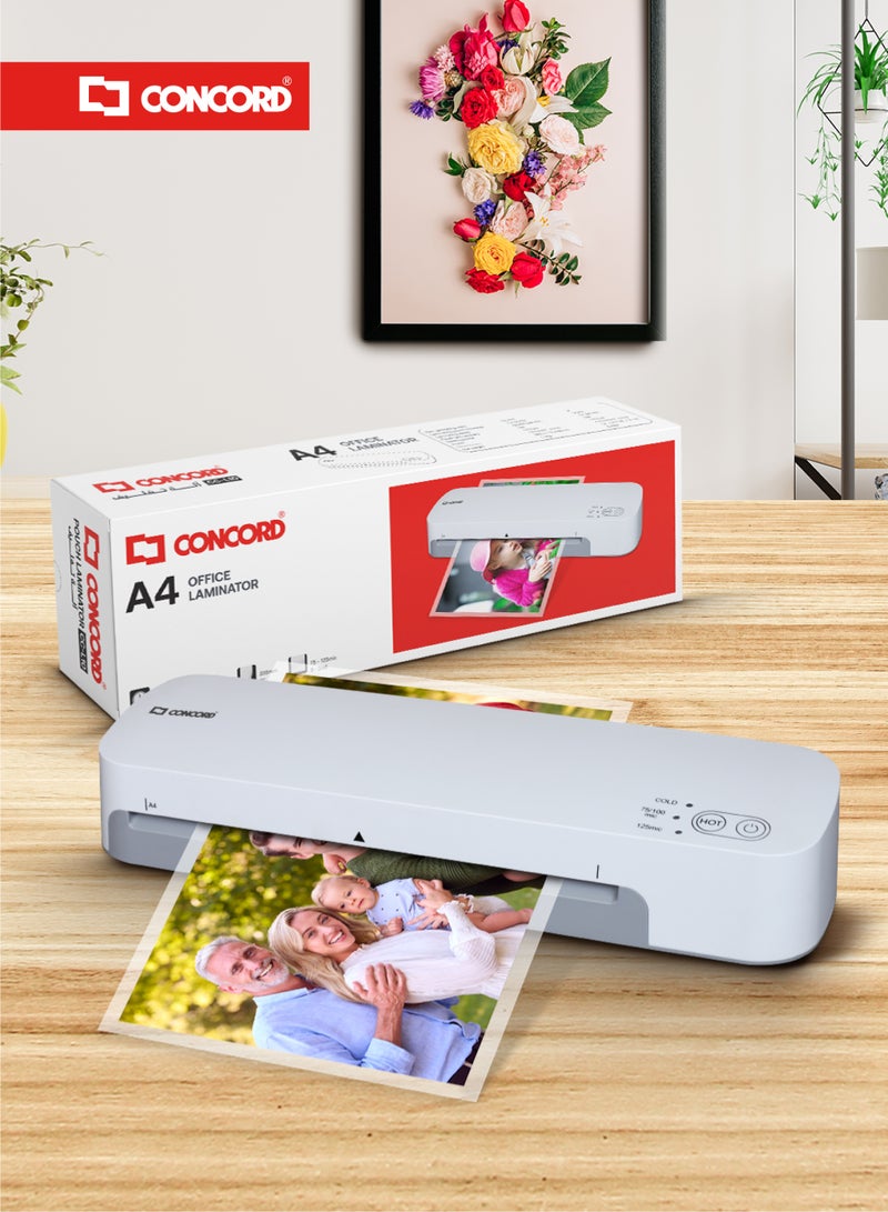 CONCORD CCL10 Laminator Machine for A4, A5 & Smaller Sizes, Fast Warm-Up, 75–125 Mic, Jam Release Function - Image 4