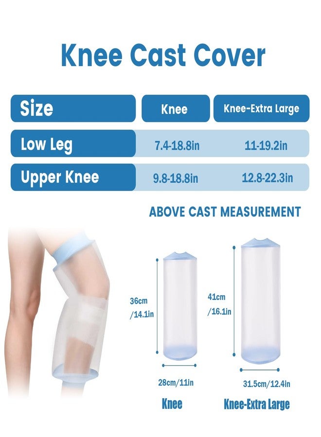 VALLEYWIND Knee Cast Cover for Shower Waterproof Knee Cover for Shower after Surgery Reusable Cast Bag After Surgery for Wound, Burns, Bandage - Image 3