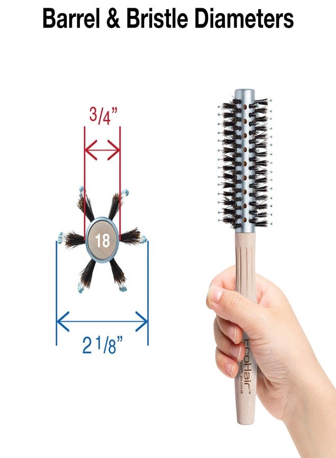 Olivia Garden EcoHair Combo Vent Round Bamboo Hair Brush EH-COV18 (2 1/8") - Image 2