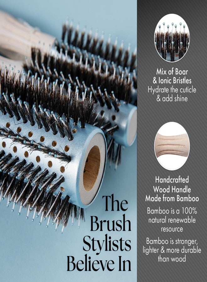 Olivia Garden EcoHair Combo Vent Round Bamboo Hair Brush EH-COV18 (2 1/8") - Image 4