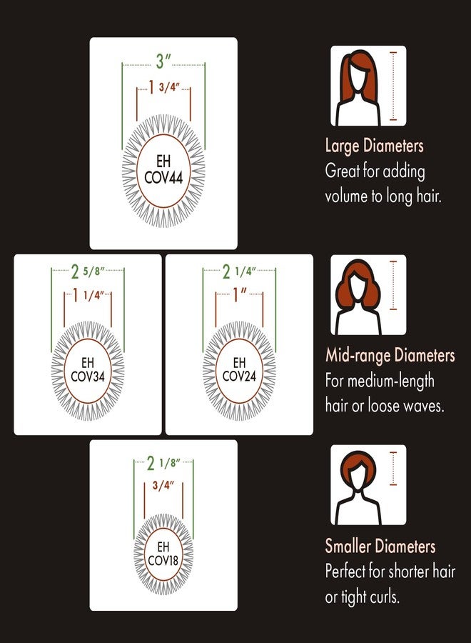 Olivia Garden EcoHair Combo Vent Round Bamboo Hair Brush EH-COV18 (2 1/8") - Image 5