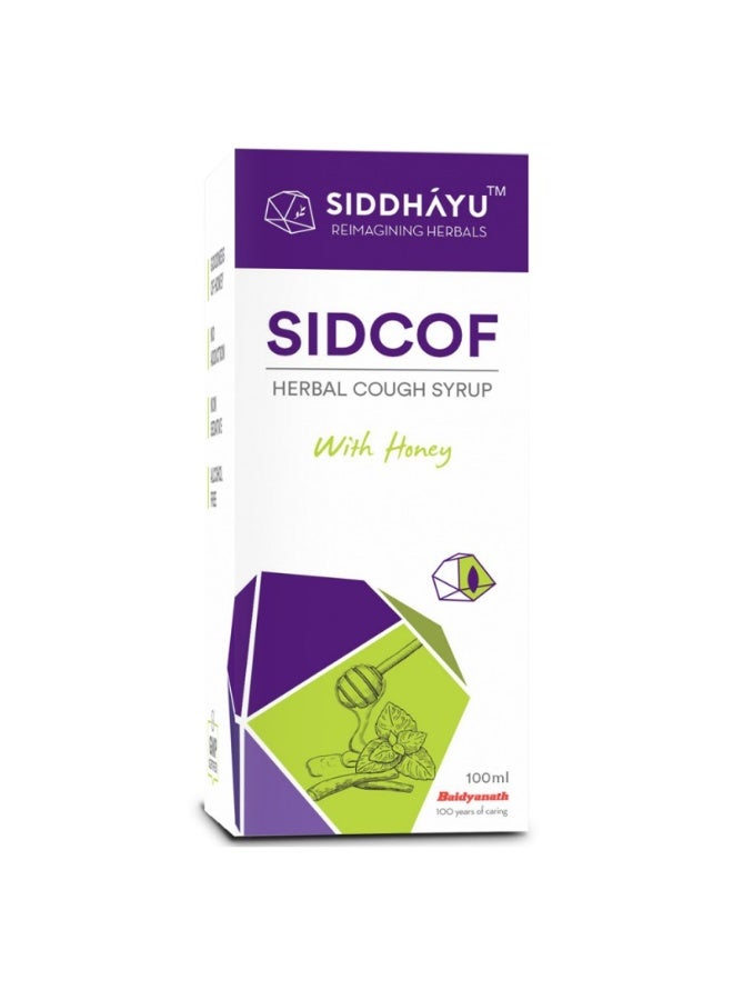 Sidcof Herbal Alcohol-Free Cough Syrup With Honey 100 ml