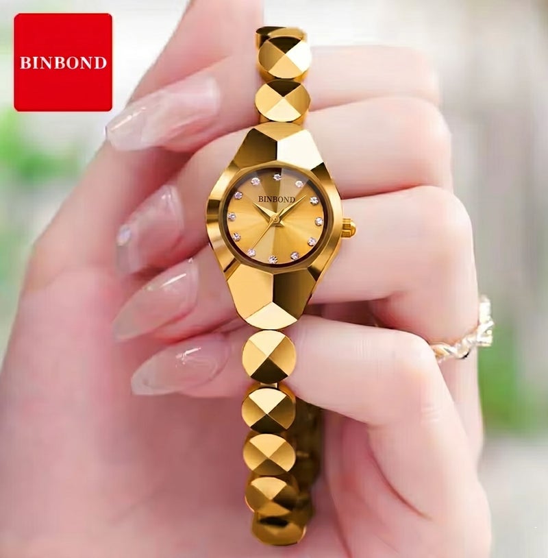 BINBOND Luxury Woman Wristwatch Elegant Waterproof Alloy Steel Watch for Ladies Dress Bracelet Small Dial Quartz Women Watches Reloj - Image 1