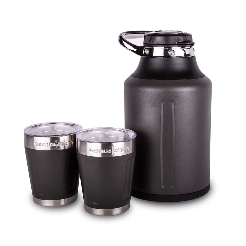 GrowlerWerks Element Stainless Steel Growler – Double-Wall Vacuum-Insulated for Cold Beverages All Day – Beer, Seltzer, Hydro, Coffee – Easy Pour Spout, Twist Lock Cap, and To Go Carry Handle, 64 oz - Image 5