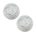 Woration 2.56 Inch Modern Decorative Crackled Mosaic Glass Silver Sphere Balls Centerpiece Ornaments Orbs for Bowls - Image 2
