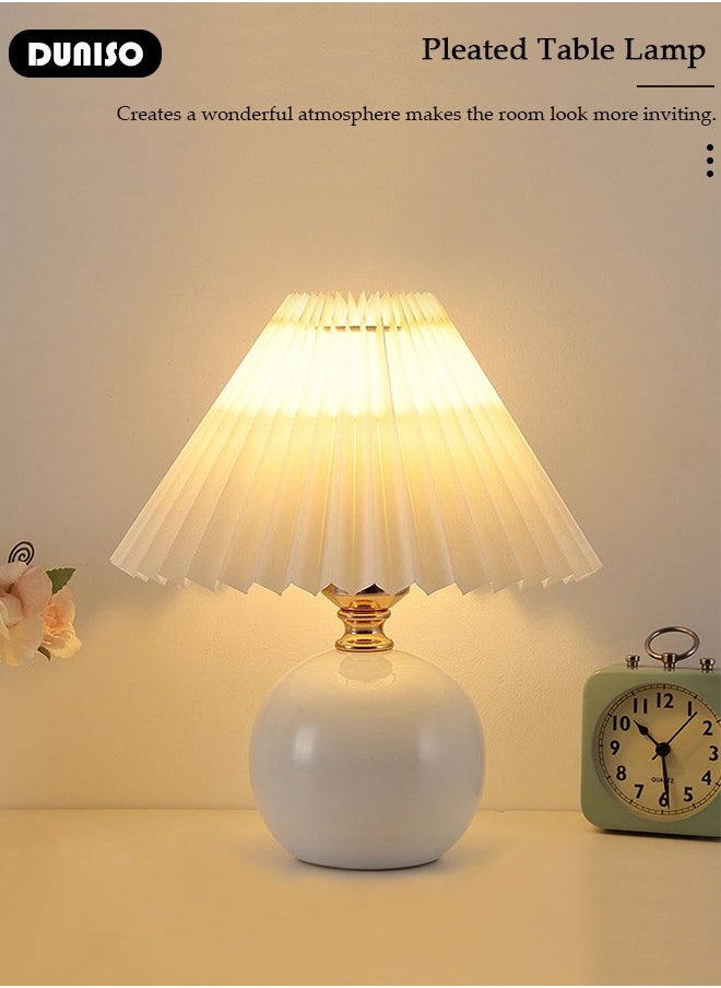 DUNISO Night LED Table Lamp, Simple Modern Table Lamp with White Lampshade, USB Adjustment Switch Table Lamp for Bedroom Living Room Kids Room Dormitory  - Image 5