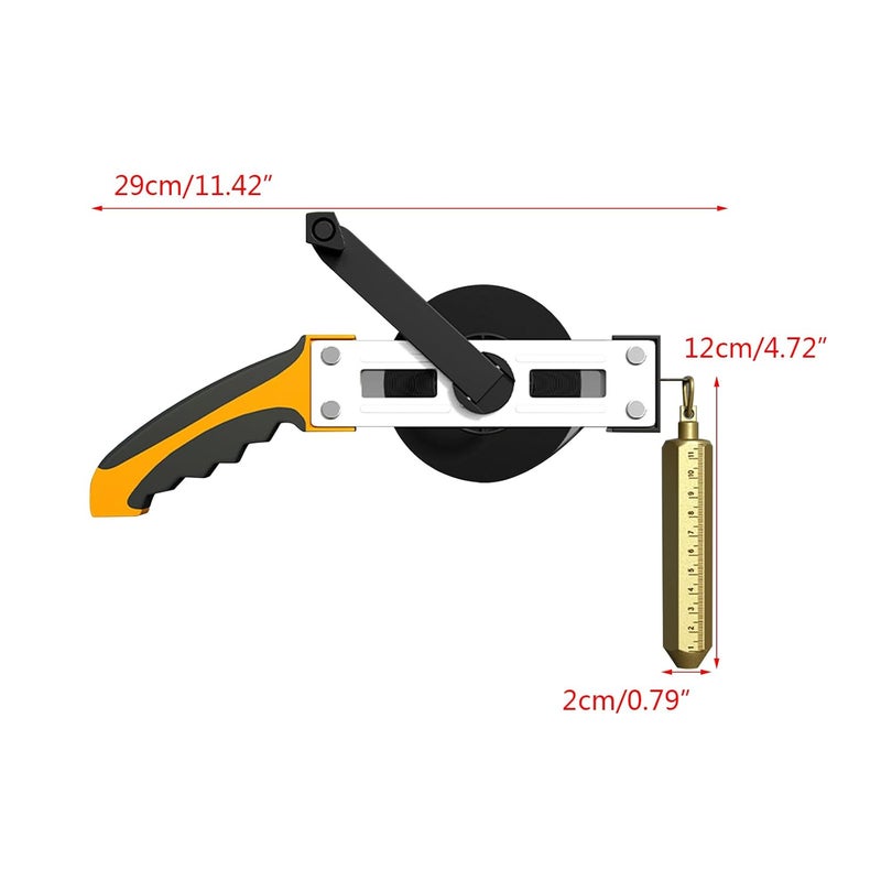 High Accuracy Oil Tank Gauging Tapes Carbon Steel Oil Gauging Tape 5/10 / 15/20 / 30M Measuring Ruler with Brass PlumbBob Stainless Steel Tape - Image 3