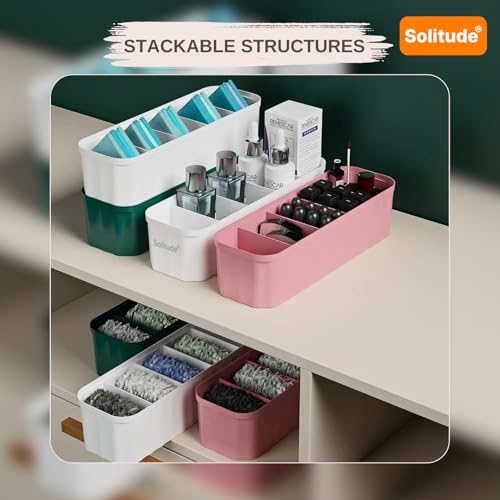 Solitude 6 Pcs Wardrobe Innerwear Organizer for Socks, Undergarments, Makeup, Ties, Cosmetics, Scarves Organizer for Wardrobe Closet Storage Dividers for Household (Multicolor) - Image 4