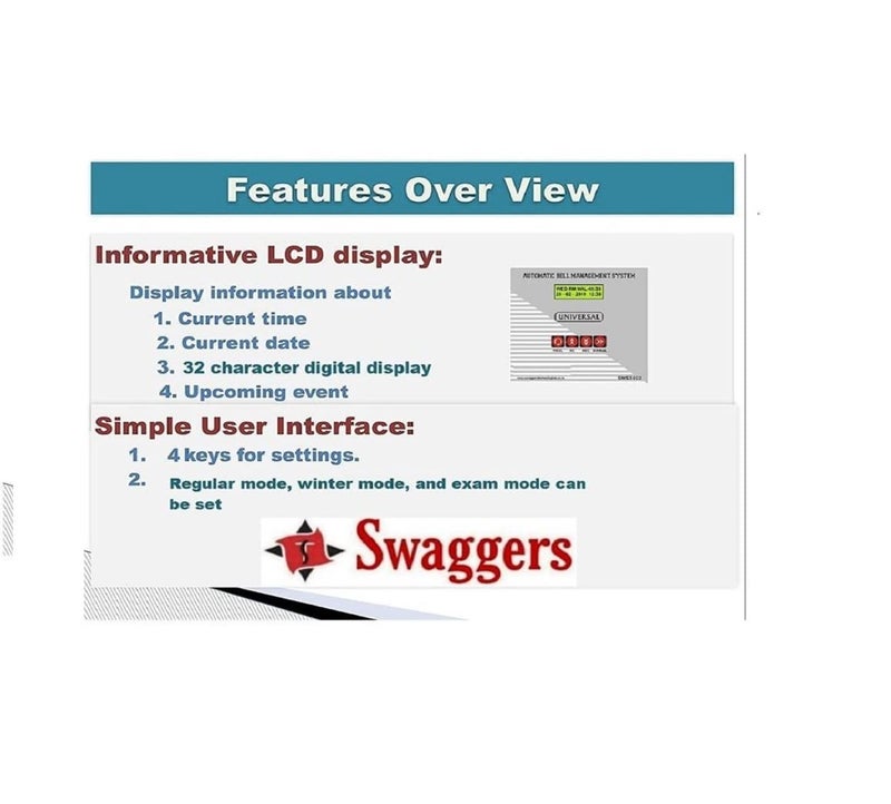 swaggers Prime Timer Automatic/Electric School Management Timer Device | 1 Year Warranty - Image 4