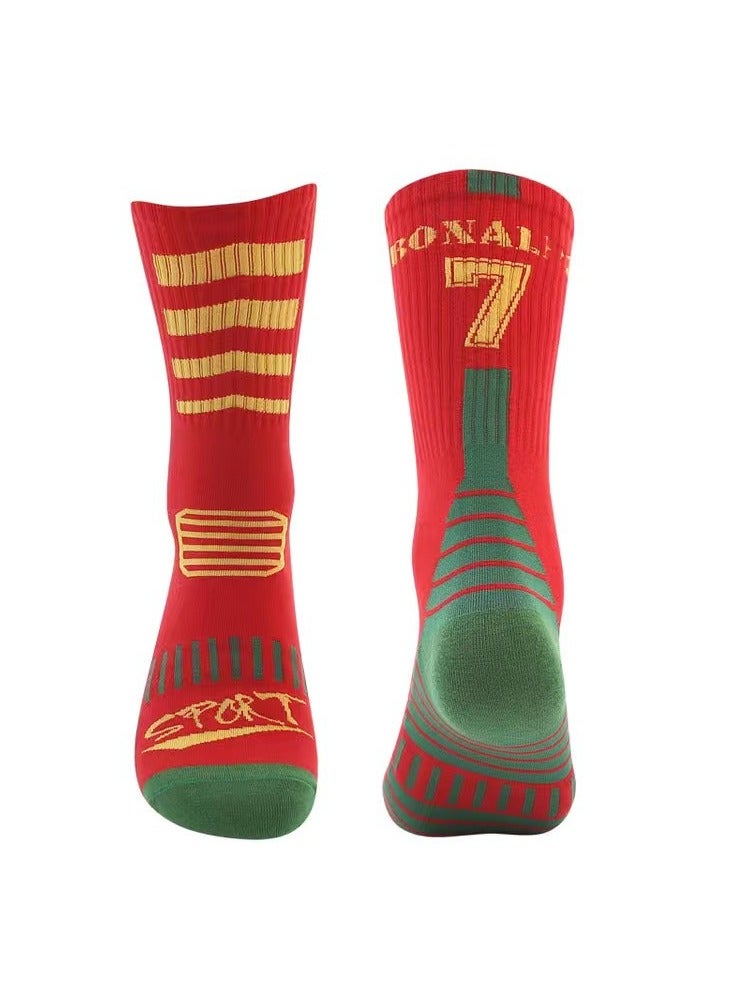 New Sweat Absorbing Odor Proof Anti Slip Football Sports socks - Image 1
