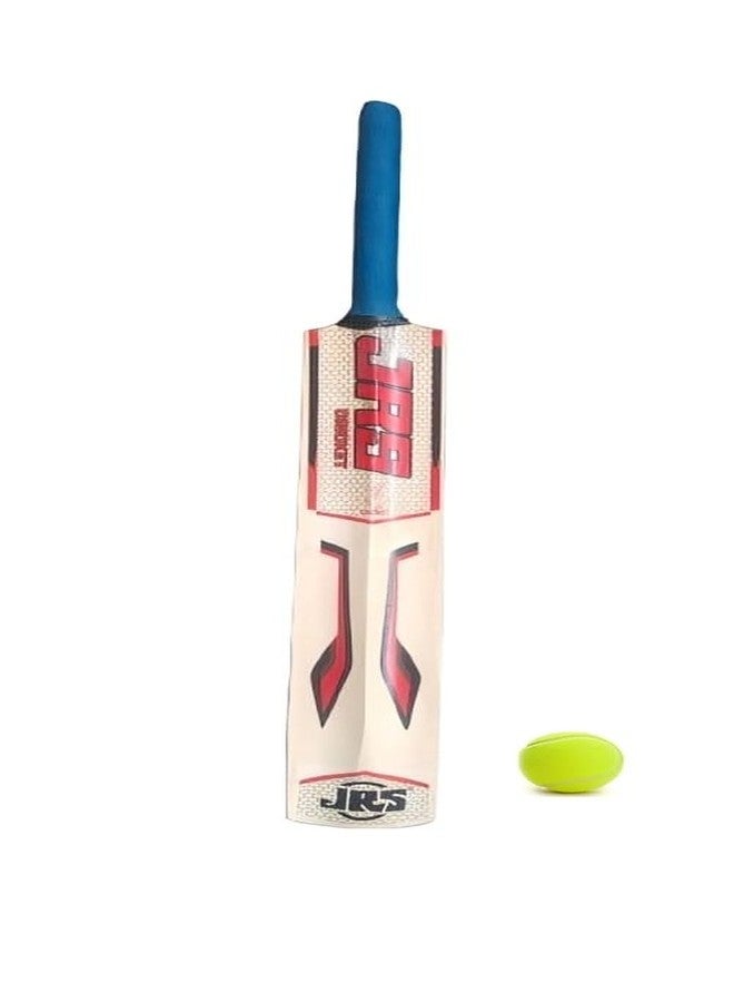 جي ار اس مضرب كريكيت JRS MR02 الشهير المصنوع من خشب الصفصاف، مع حقيبة حمل وحزام كتف، مقاس 4 (للأطفال من 8 إلى 10 سنوات)، وكرة، عبوة من قطعة واحدة، خشب - Image 3