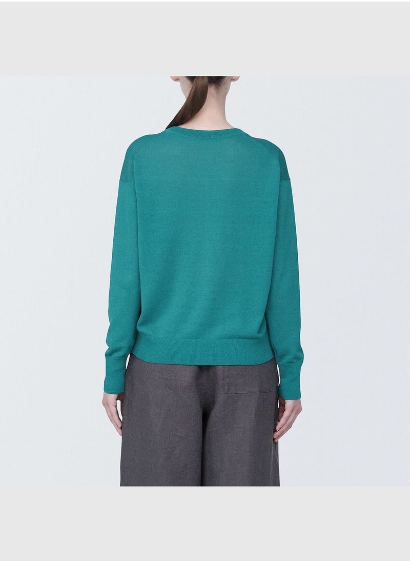 MUJI Hemp Blend V Neck Sweater  - Image 3