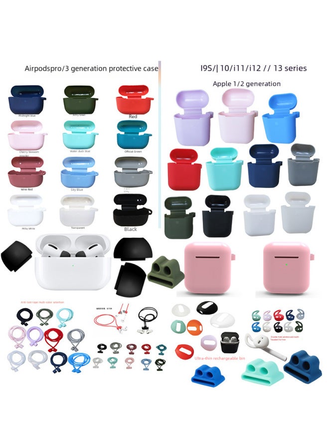 For Apple Airpods Pro23 Headset Anti-Lost Rope Xiaomi Huawei Glory Wireless Headset Silicone Lanyard-Color:(Upgraded Version) 7C Gray-Model:Apple Wireless Headphones  - Image 4