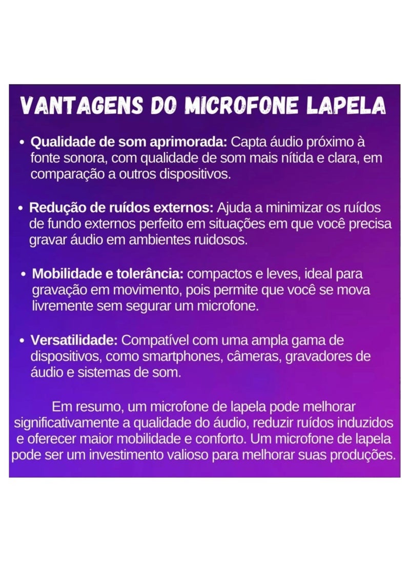 Wireless Microphone for iPhone iPad- Plug-Play Wireless Lavalier Mic with 2 Microphone for Phone Video Recording- Interview- Vlog- Auto Sync and Noise Reduction- 2.4G, Black - Image 2