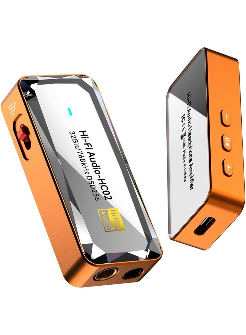 Sarafox USB-C HiFi DAC & Headphone Amplifier (Dongle) featuring the CS43198 chip, 3.5mm and 4.4mm outputs, and support for DSD256 and 32-bit/768kHz resolution; compatible with IEMs, wired headphones, laptops, and desktop computers. - Image 1