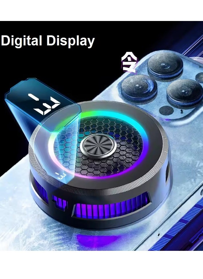 Generic - AL19 Semiconductor Cooling Phone Cooler Radiator Freezing Cold Colorful LED Low Noise Temperature Display - Image 1