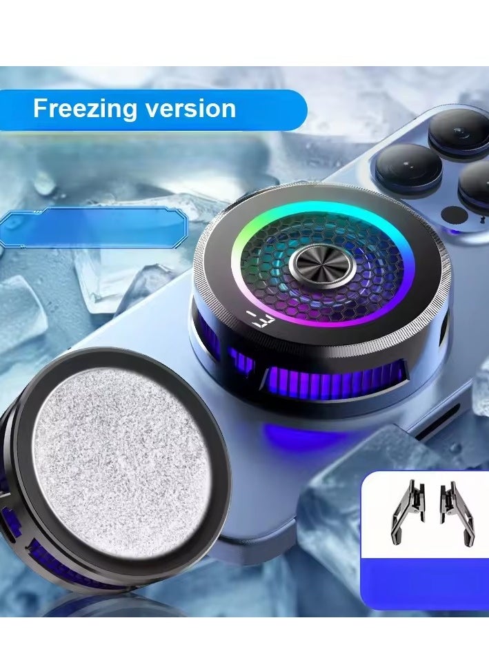 Generic - AL19 Semiconductor Cooling Phone Cooler Radiator Freezing Cold Colorful LED Low Noise Temperature Display - Image 1