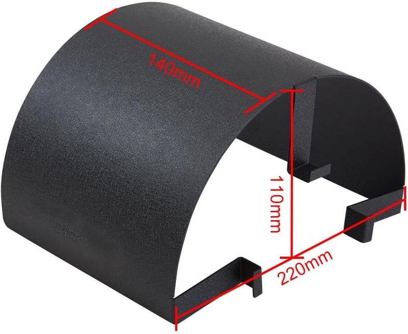 Kyostar غطاء فلتر هواء واقٍ من الحرارة من Kyostar Universal Steel Cone لفلتر مخروطي مقاس 2.5-3.5 بوصة، أسود 2040# قابل للفصل والتفكيك - Image 3