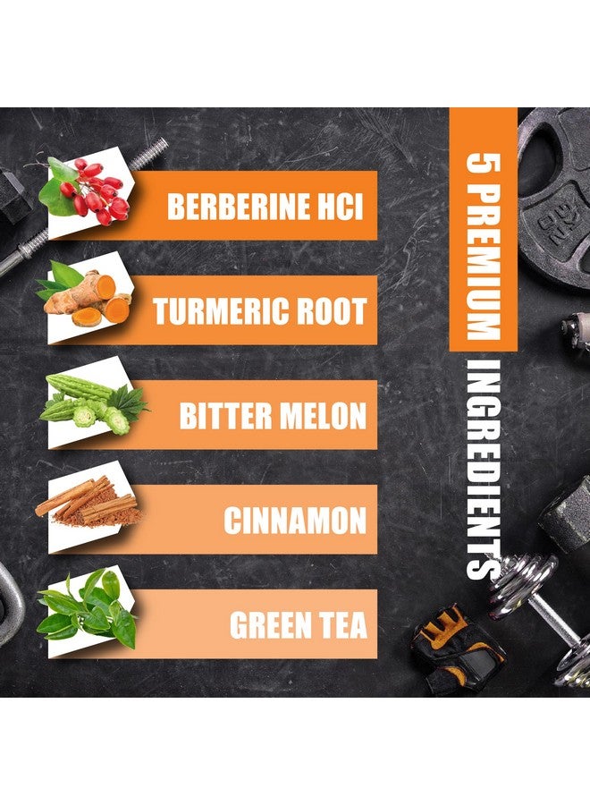 BMVINVOL Berberine HCl Supplement, Ceylon Cinnamon and Turmeric Capsules, Green Tea and Bitter Melon Capsules - 120 Capsules for 2 Month Supply - Image 4
