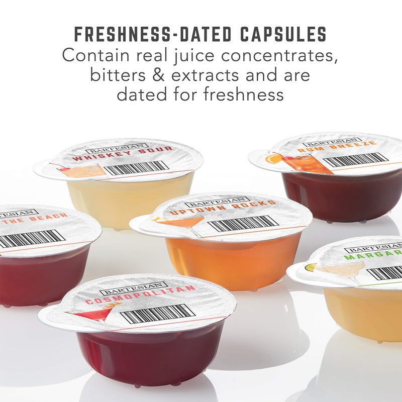 bartesian The Classic Collection cocktail Mixer capsules, Variety Pack of 6 , for bartesian Premium cocktail Maker (55350) - Image 5