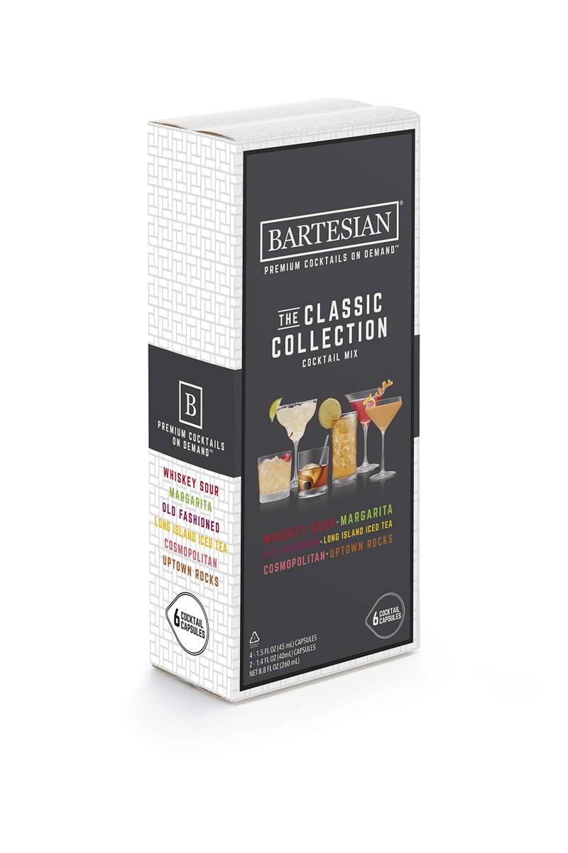 bartesian The Classic Collection cocktail Mixer capsules, Variety Pack of 6 , for bartesian Premium cocktail Maker (55350) - Image 1
