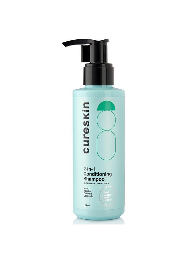 Cureskin 2 in 1 Shampoo with Conditioner | Conditioner with Shampoo for Women and Men | Cleanses and Conditions with Keratin, Caffeine and Ceramide, 150 g (Pack of 1) - Image 1