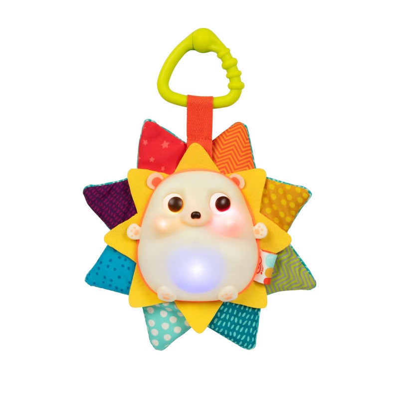 B. Toys ألعاب ب. - ب. بيبي - لعبة القنفذ الموسيقية المضيئة للأطفال مع الأضواء والأصوات - لعبة حسية للمواليد الجدد والأطفال - موسيقى وأضواء متلألئة - رين جلو بادي - 0 شهور وما فوق - Image 1