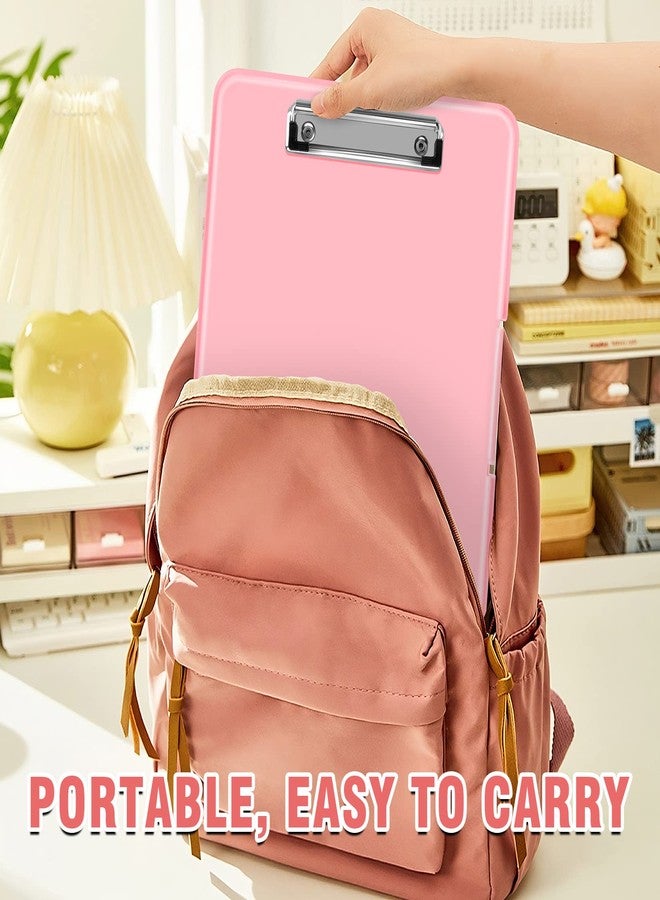ANZNKU Clipboard with Storage 13.3x9.6 inches, Storage Clipboard Heavy Duty, Plastic Clipboard with Side Opening, Nursing Clipboard Foldable, Letter Size Smooth Writing for Work, Study(Light Pink) - Image 4