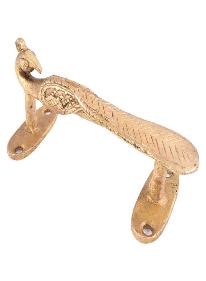 Indian-Shelf 1 Pack Finest Peacock Brass Cabinet Handles Unique Door Handle Interior Vintage Gold Decorative Drawer Pulls - Image 1