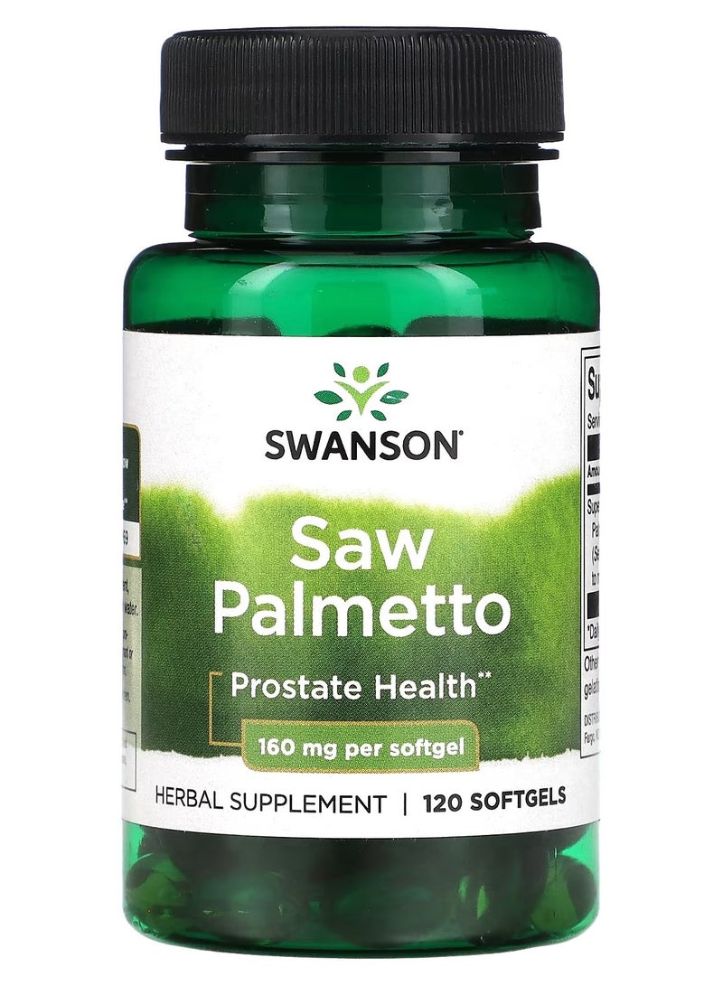 Swanson, Saw Palmetto, 160 mg, 120 Softgels