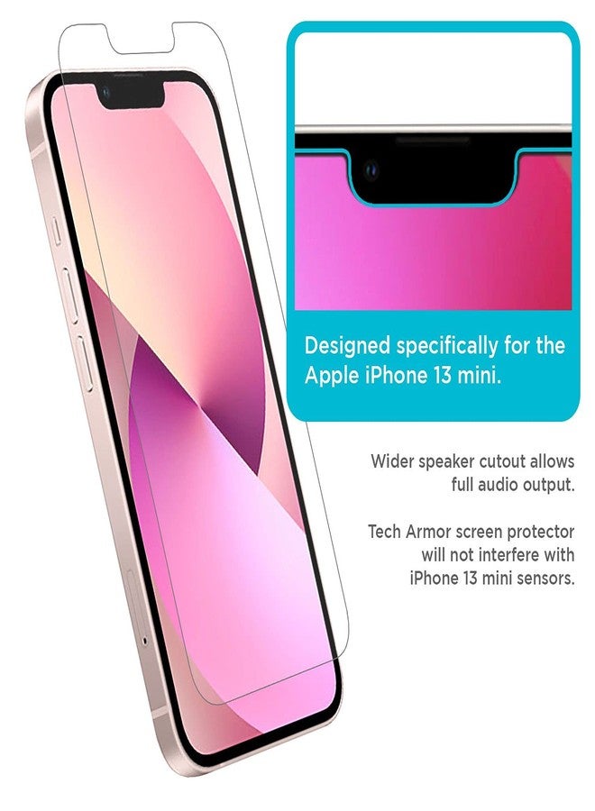 Tech Armor HD Clear Film Screen Protector for Apple New iPhone 13 mini 5.4 Inch 4 Pack 2021 - Image 3