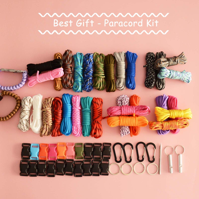 MONOBIN Paracord Combo Kits - 550 Type III Parachute Cord - Bracelet Crafting Kits, Survival Rope Making lanyards,Dog Collar,Bracelet - Image 3