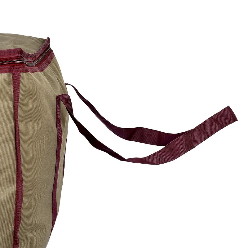 Kuber Industries Large Size Water Resistant Storage Bag Folding Organizer Bag Under Bed Storage College Carrying Bag for Bedding Comforters Blanket Clothes Grey Maroon Pack of 1 - Image 5