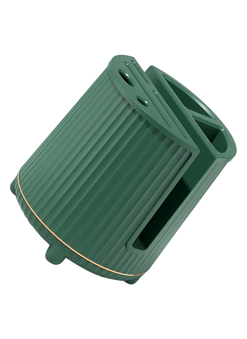 Raxoom - Multi-Function Utensil Holder Knife Block Flatware Drainer Storage Box Spoon Fork Rack Bucket Basket Kitchen Storage Box Chopstick Holder. (Green) - Image 1