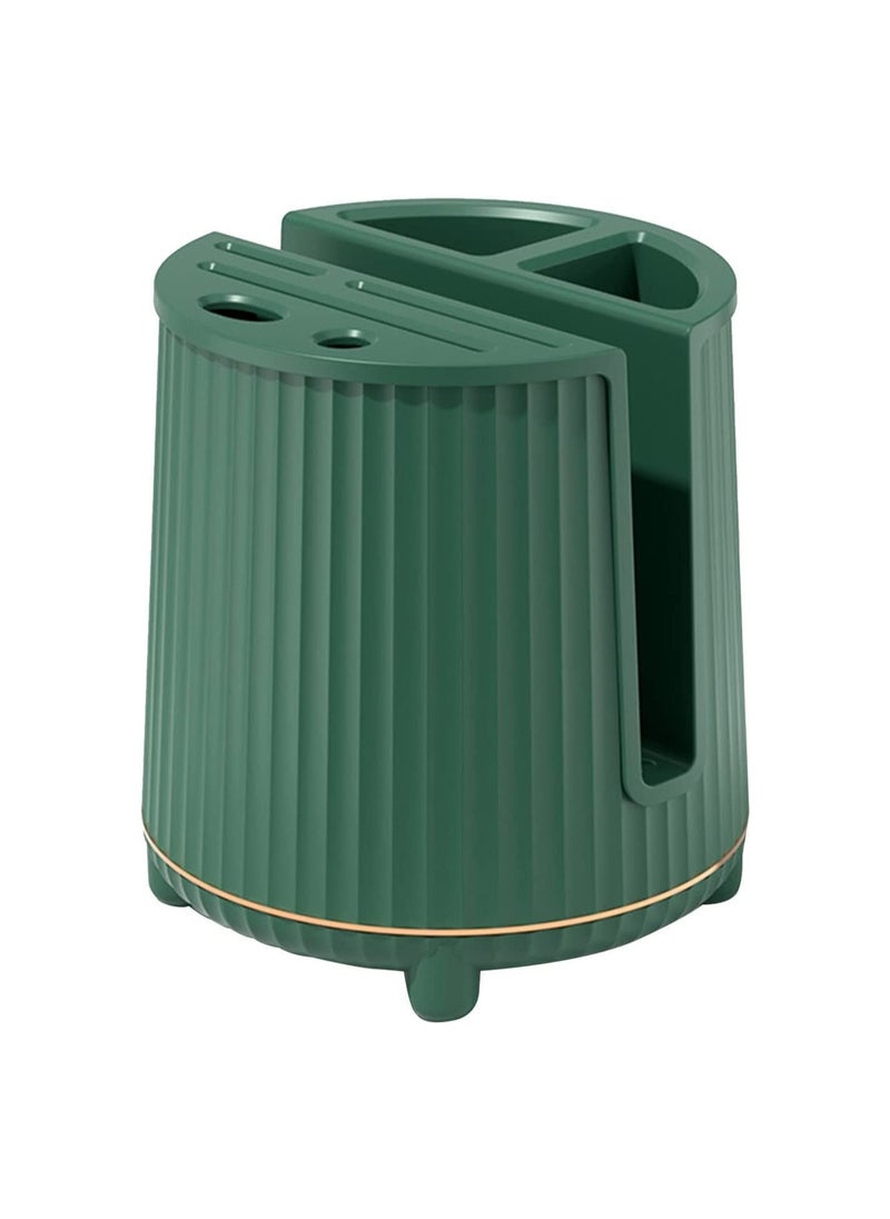 Raxoom - Multi-Function Utensil Holder Knife Block Flatware Drainer Storage Box Spoon Fork Rack Bucket Basket Kitchen Storage Box Chopstick Holder. (Green) - Image 1