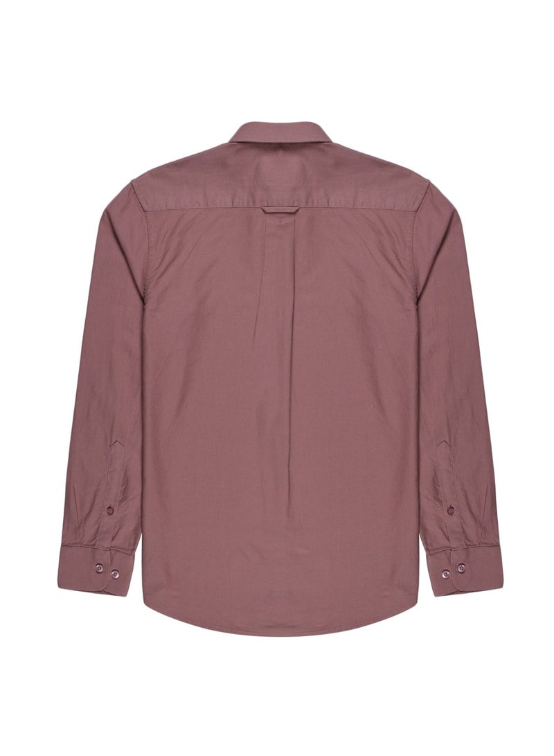 Men's Button Down Shirt | Casual Slim Fit Shirt | Long Sleeve Oxford Shirts For Men | Smart Fit Cuff-Onion Pink image 6