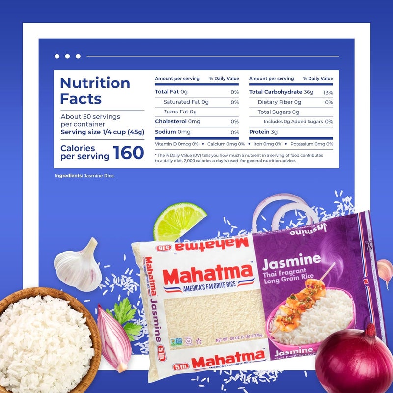 Mahatma أرز الياسمين مهاتما - كيس 80 أونصة - Image 2