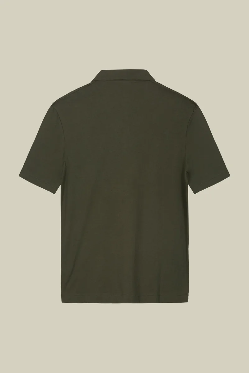 Doppelganger Green Men's short-sleeved polo shirt in organic cotton - Military for Men | Best Price UAE