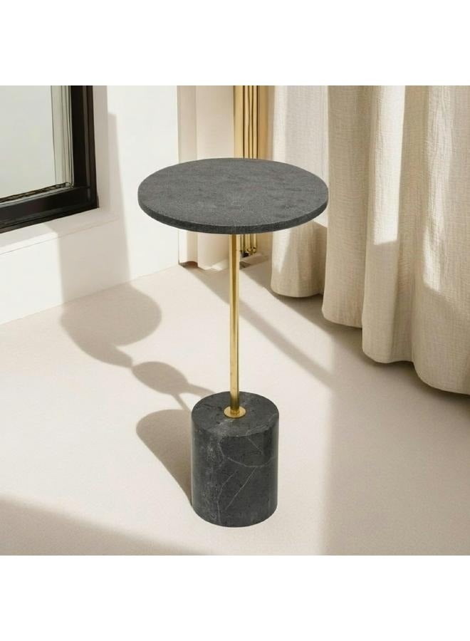 لوفت إليان، طاولة جانبية، دائرية، قطر 35.5 × ارتفاع 61 سم، رمادي، رخام - 194645 - Image 2