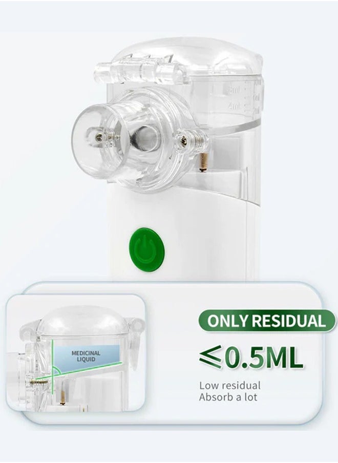 Eworld - Portable Handheld Nebulizer Machine – Mini Ultrasonic Vaporizer with Adjustable Mist Modes, Efficient Medication Delivery for Adults & Kids, Includes Masks and Mouthpieces, Ideal for Home and Travel - Image 1