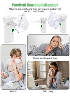 Eworld Portable Handheld Nebulizer Machine – Mini Ultrasonic Vaporizer with Adjustable Mist Modes, Efficient Medication Delivery for Adults & Kids, Includes Masks and Mouthpieces, Ideal for Home and Travel  - Image 4